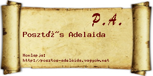 Posztós Adelaida névjegykártya